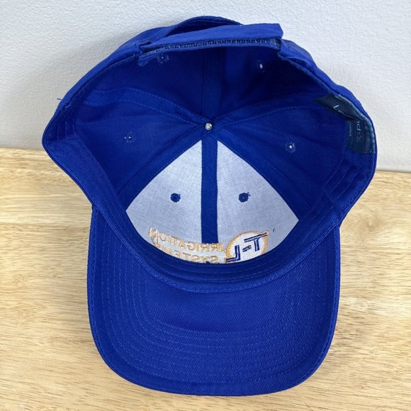 TL Irrigation Systems Hat Cap Blue with Yellow Embroidered Logo Adjustable Mens - Picture 7 of 10